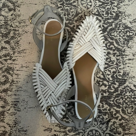 Pilcro woven leather ankle strap sandals - Picture 1 of 5